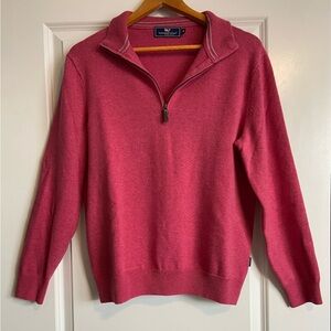 Vineyard Vines Classic Wool/Cotton Boathouse Quarter Zip Sweater Size M